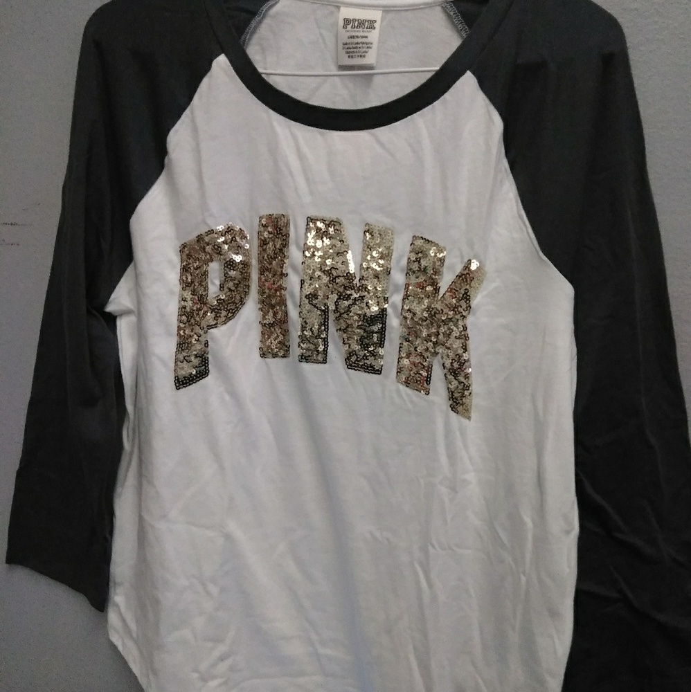 Pink bling tee